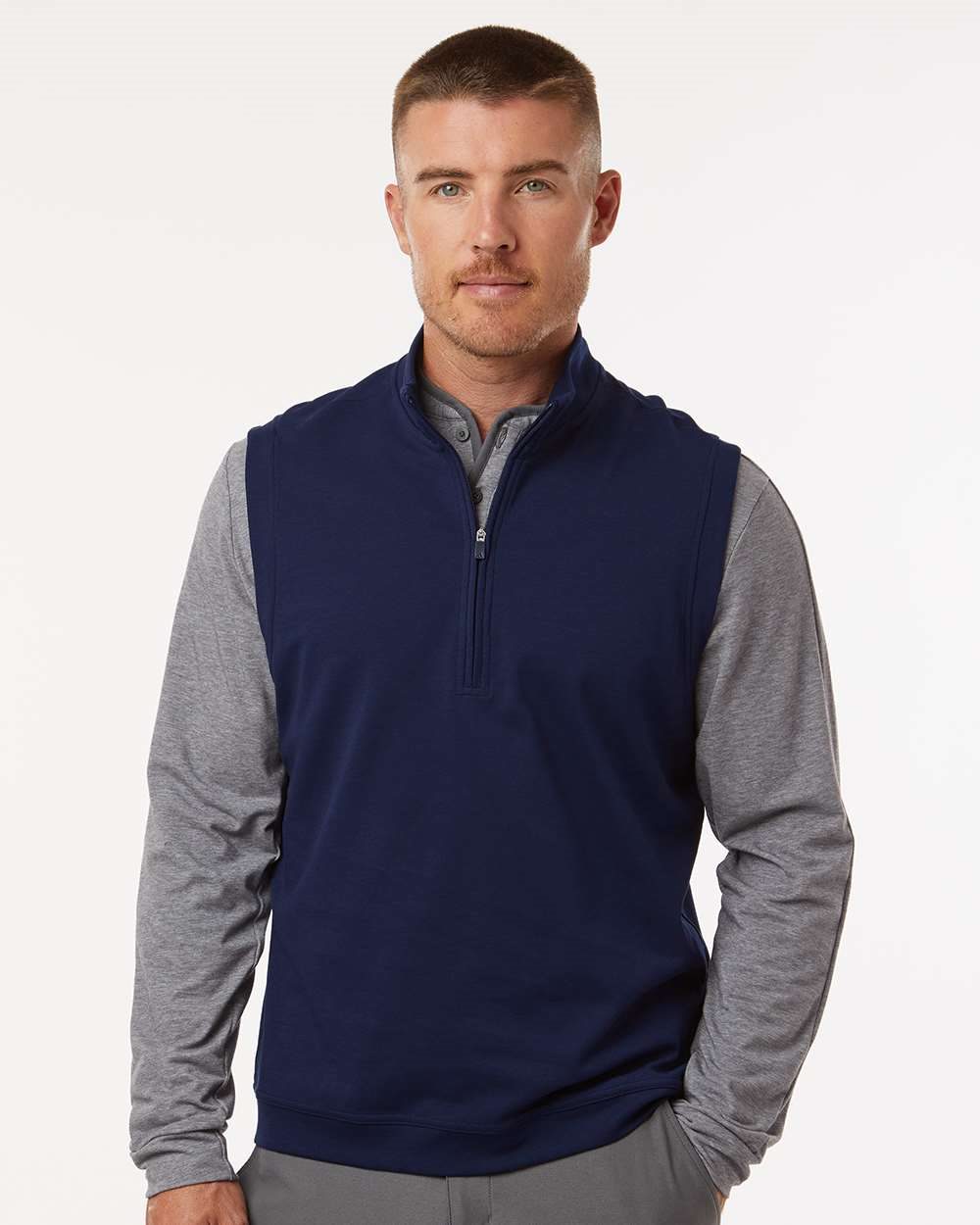 Men's Club Quarter-Zip Vest | A599
