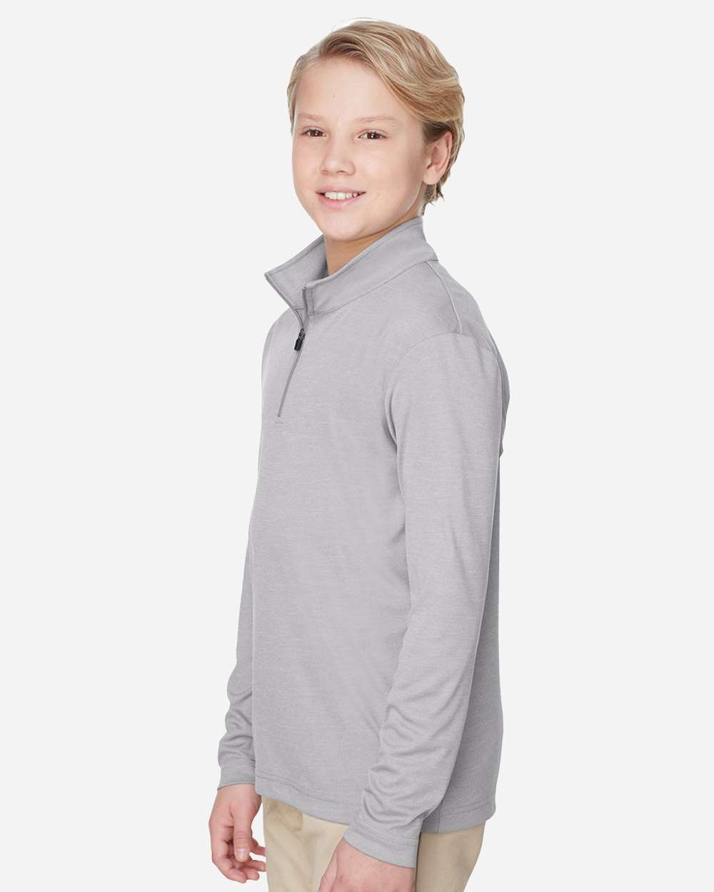 Youth Zone Sonic Heather Performance Quarter-Zip Pullover | TT31HY