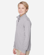 Youth Zone Sonic Heather Performance Quarter-Zip Pullover | TT31HY