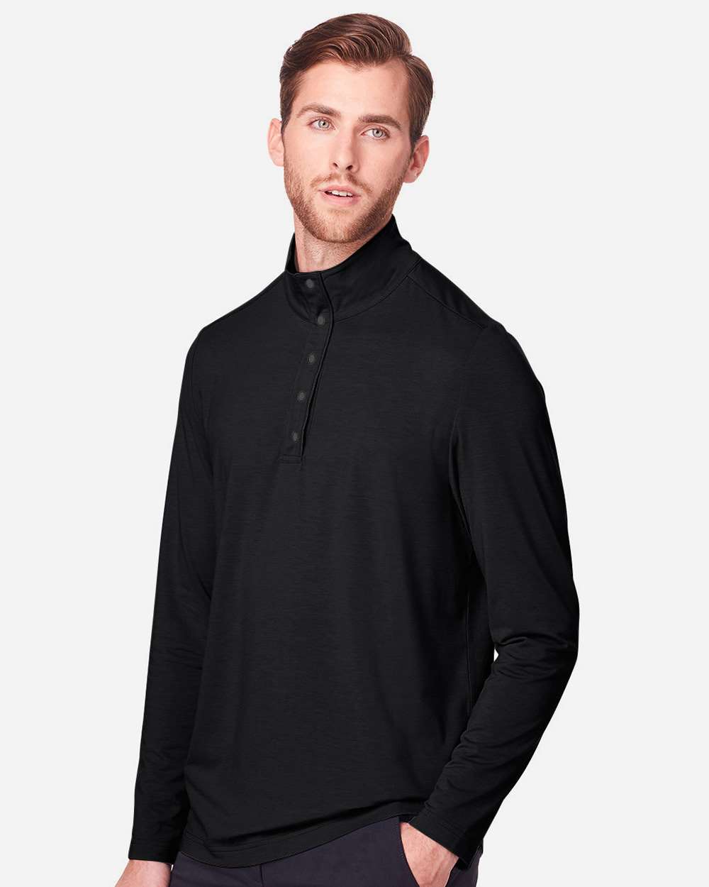 Men's JAQ Stretch Performance Snap-Neck Pullover | NE400