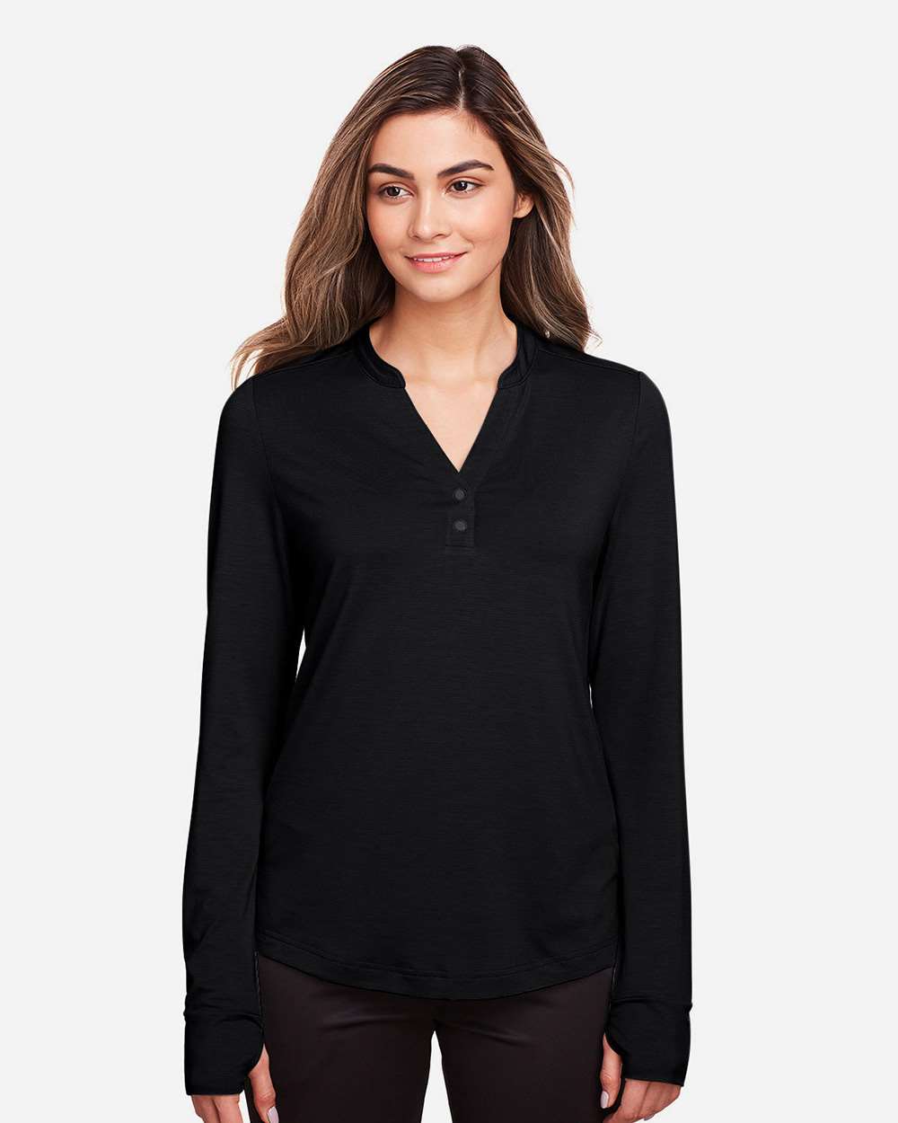 Women's JAQ Stretch Performance V-Neck Snap Pullover | NE400W