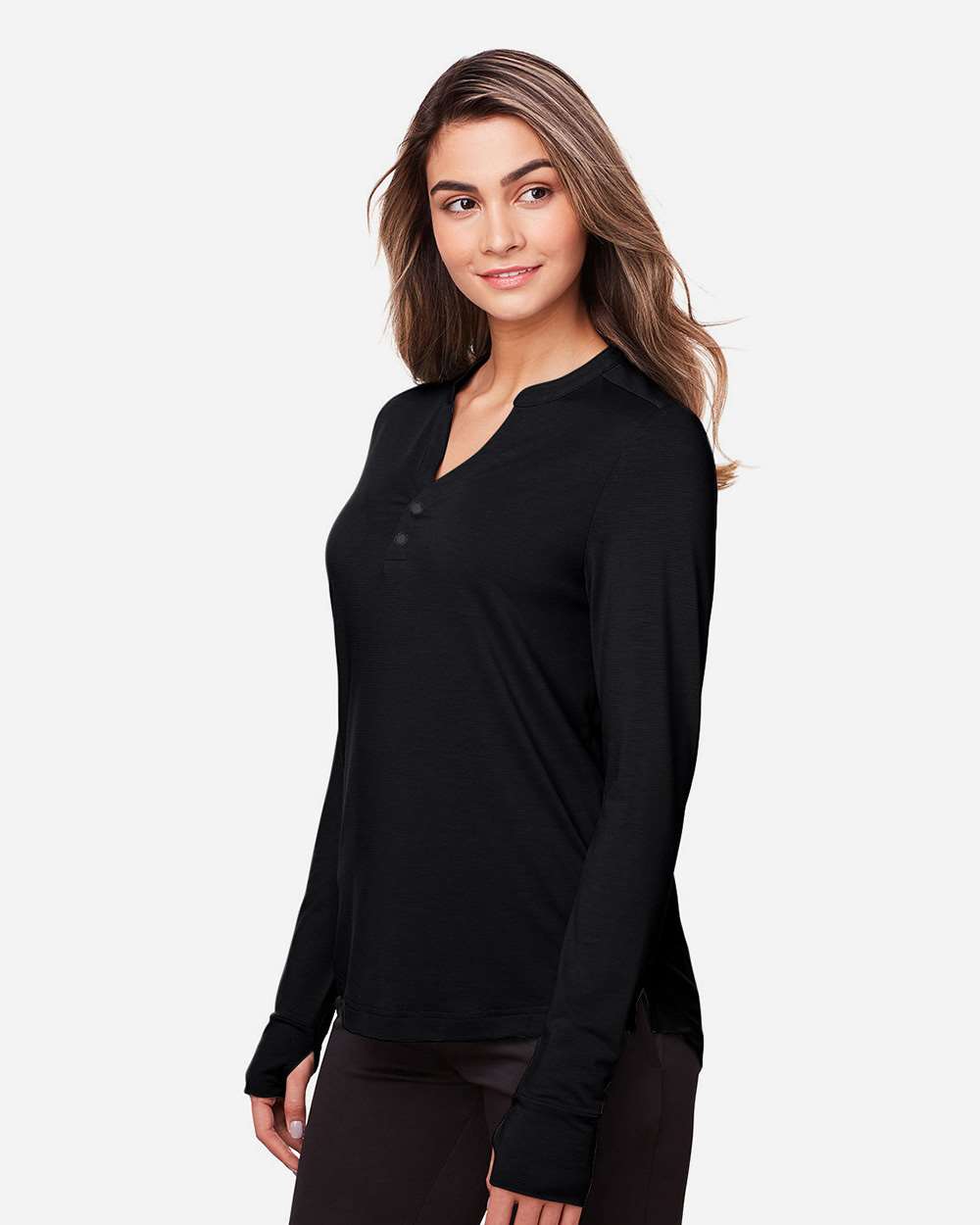 Women's JAQ Stretch Performance V-Neck Snap Pullover | NE400W