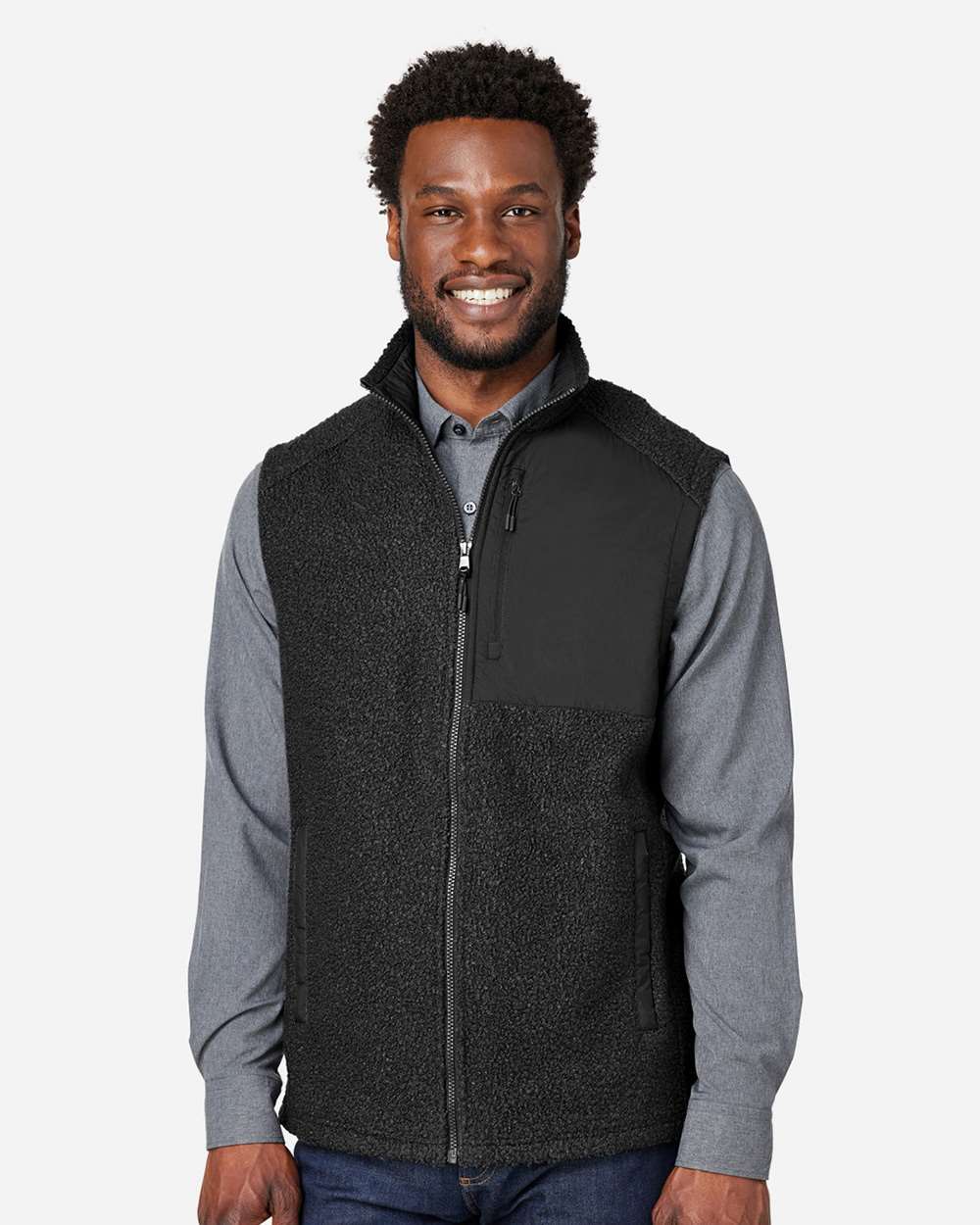 Men's Aura Sweater Fleece Vest | NE714