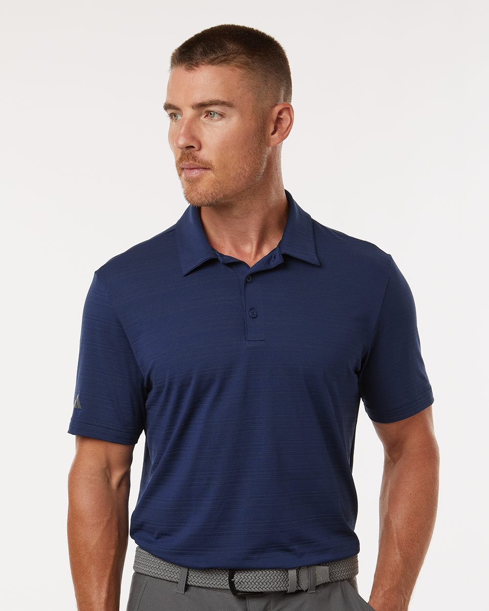 Men's Textured Stripe Polo | A704