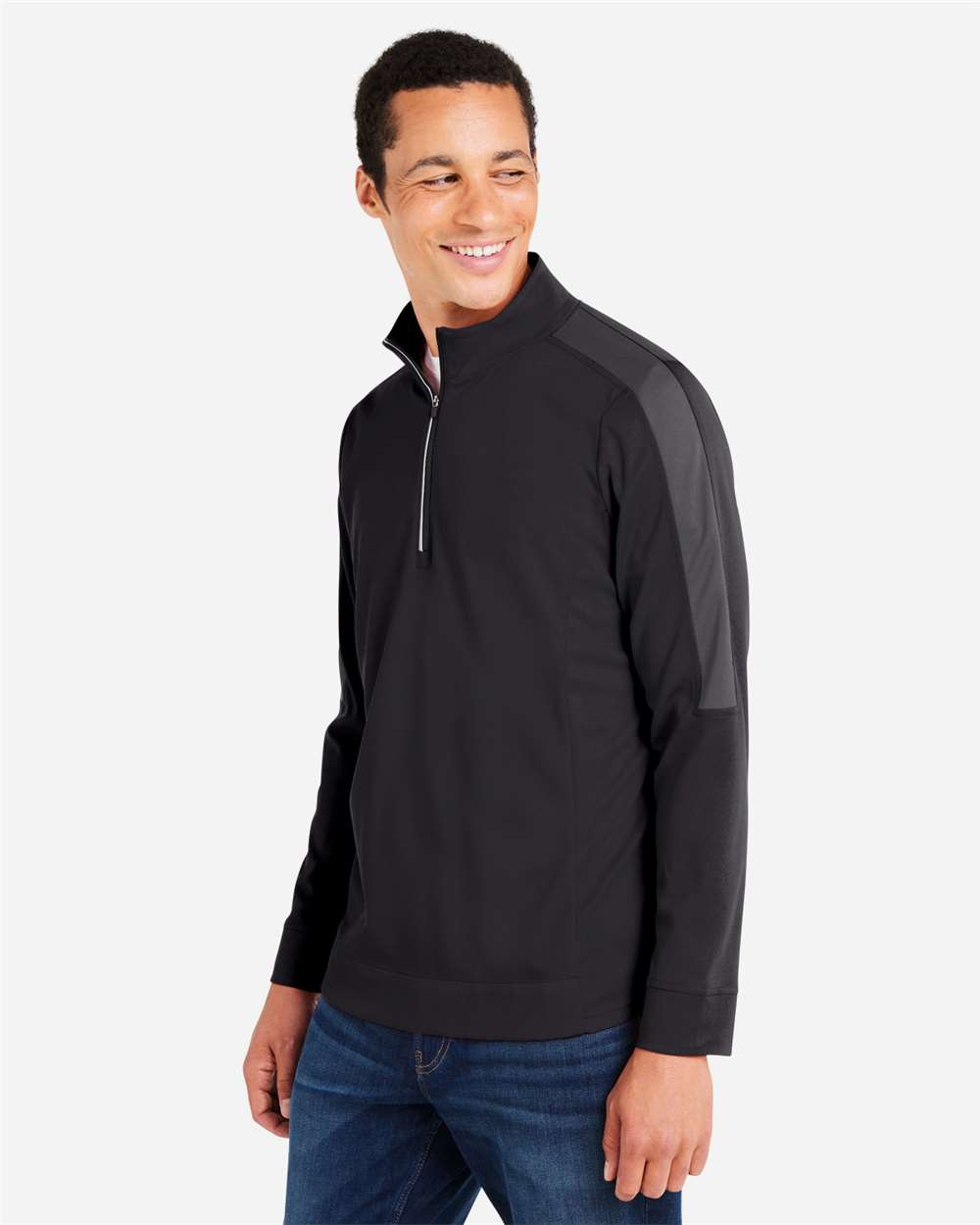 Sudadera de malla con bloqueo de color y cremallera de cuarto para hombre Market Snag Protect | CE404