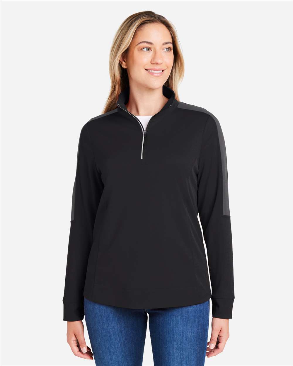 Women's Market Snag Protect Mesh Colorblock Quarter-Zip Pullover | CE404W