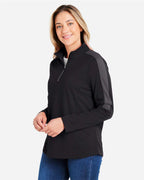 Women's Market Snag Protect Mesh Colorblock Quarter-Zip Pullover | CE404W