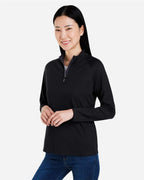 Women's Origin Performance Pique Quarter-Zip Pullover | CE418W