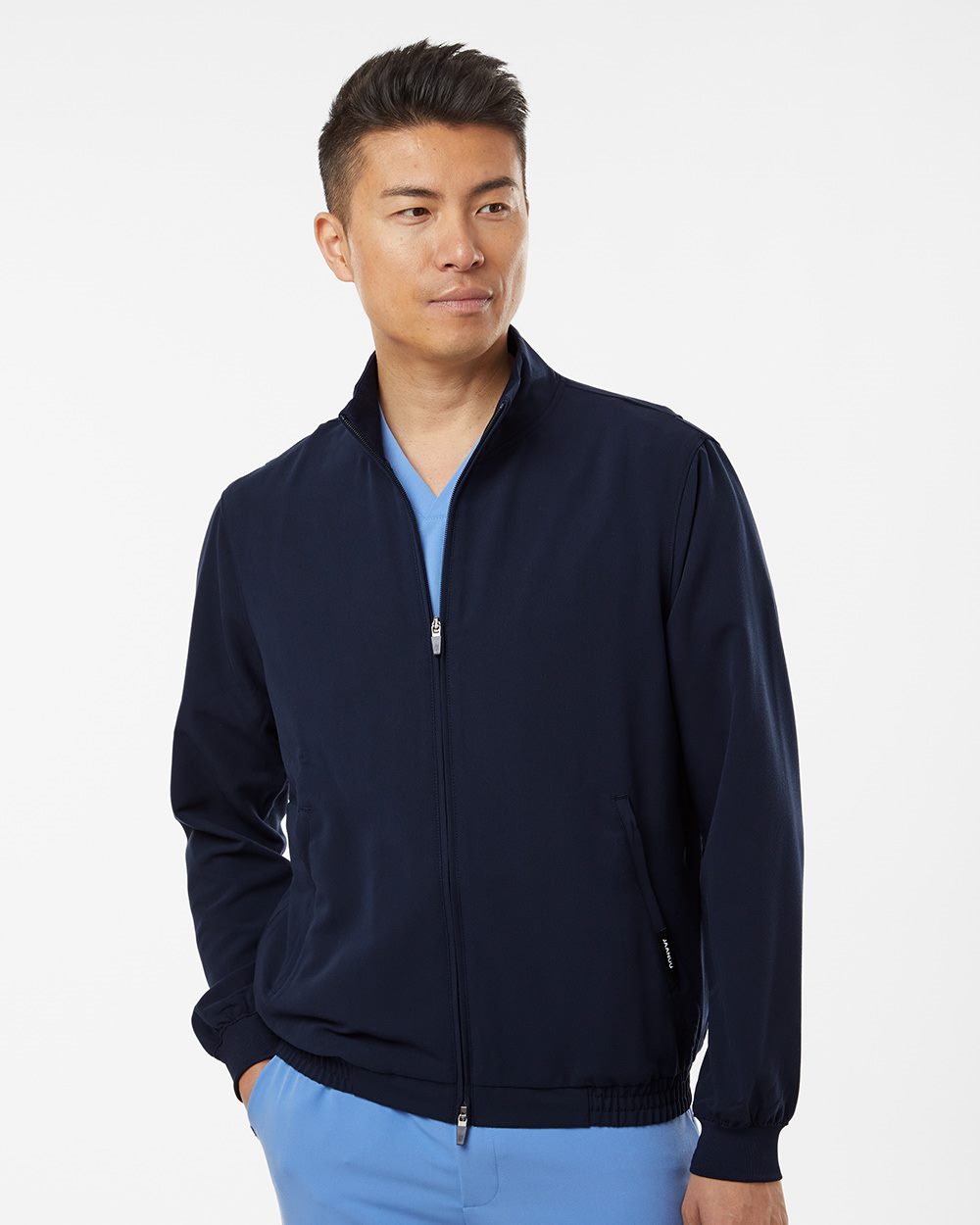 Men's Wolfe Everyday Full-Zip 6-Pocket Scrub Jacket | M60001