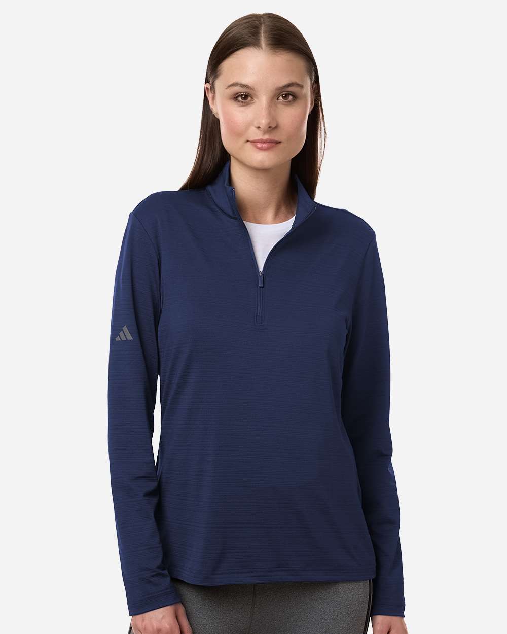 Women's Textured Stripe Quarter-Zip Pullover | A709