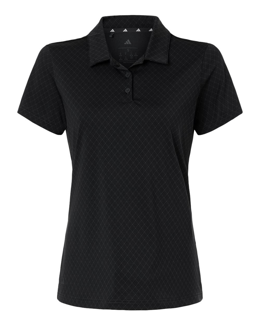 Adidas A717 Women's 4-Way Stretch Printed Polo - Carbon