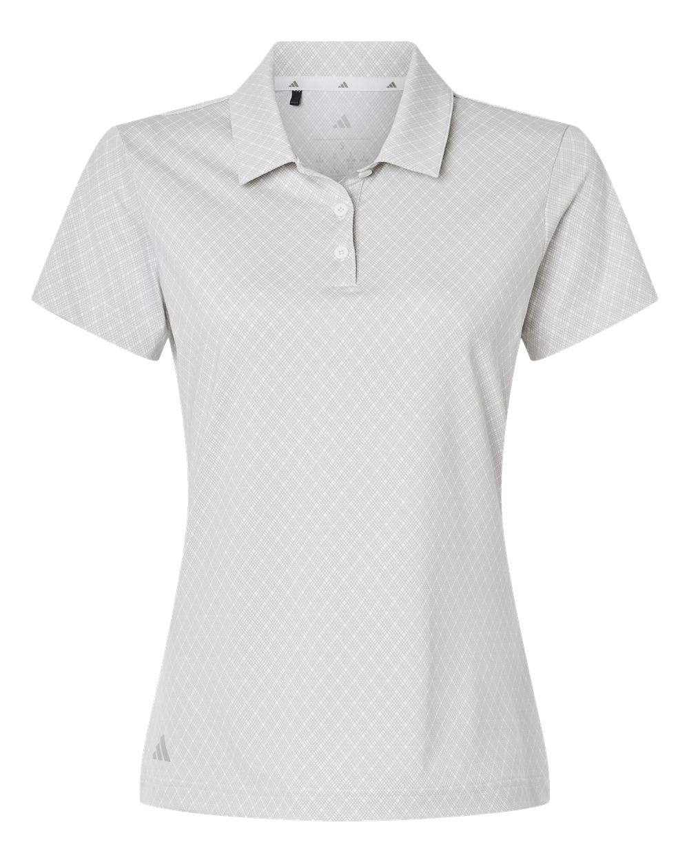 Adidas A717 Women's 4-Way Stretch Printed Polo - White