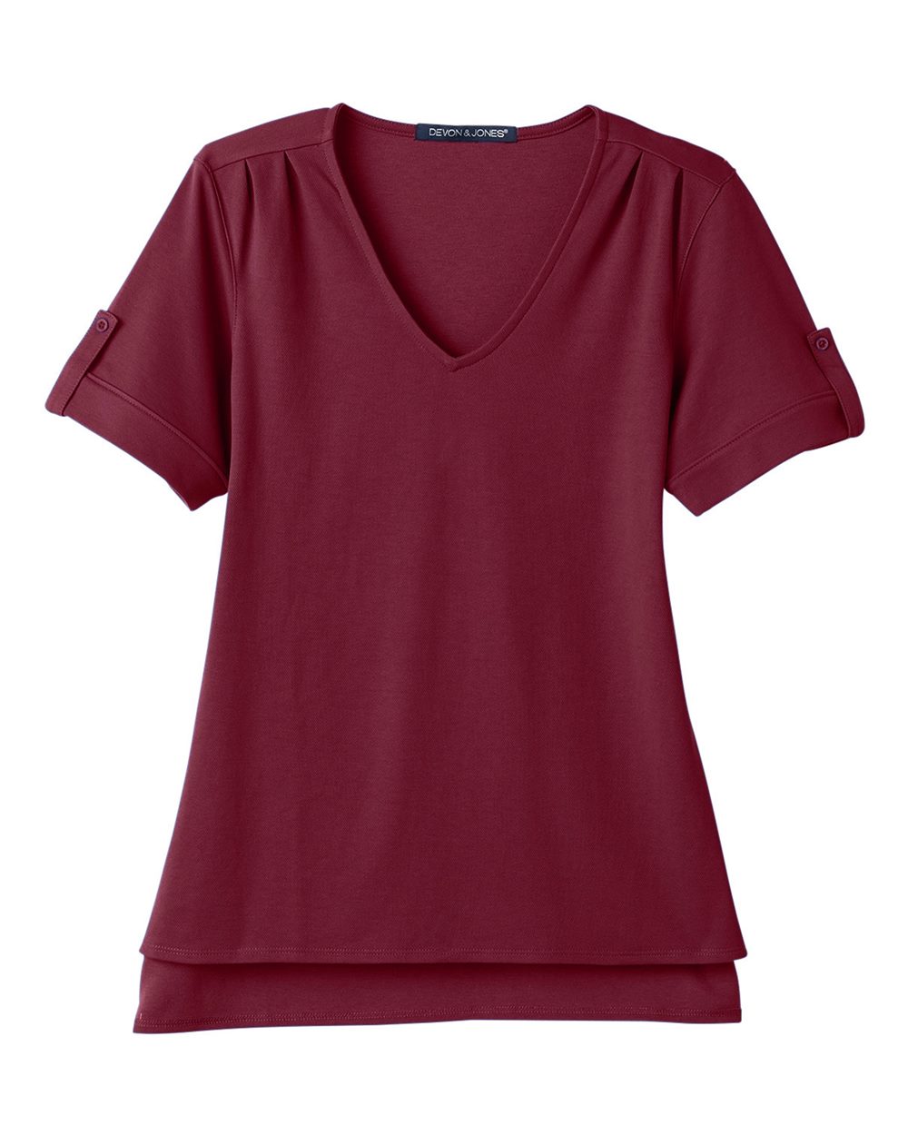 Camiseta de manga enrollada trenzada CrownLux Performance® para mujer | DG20WB