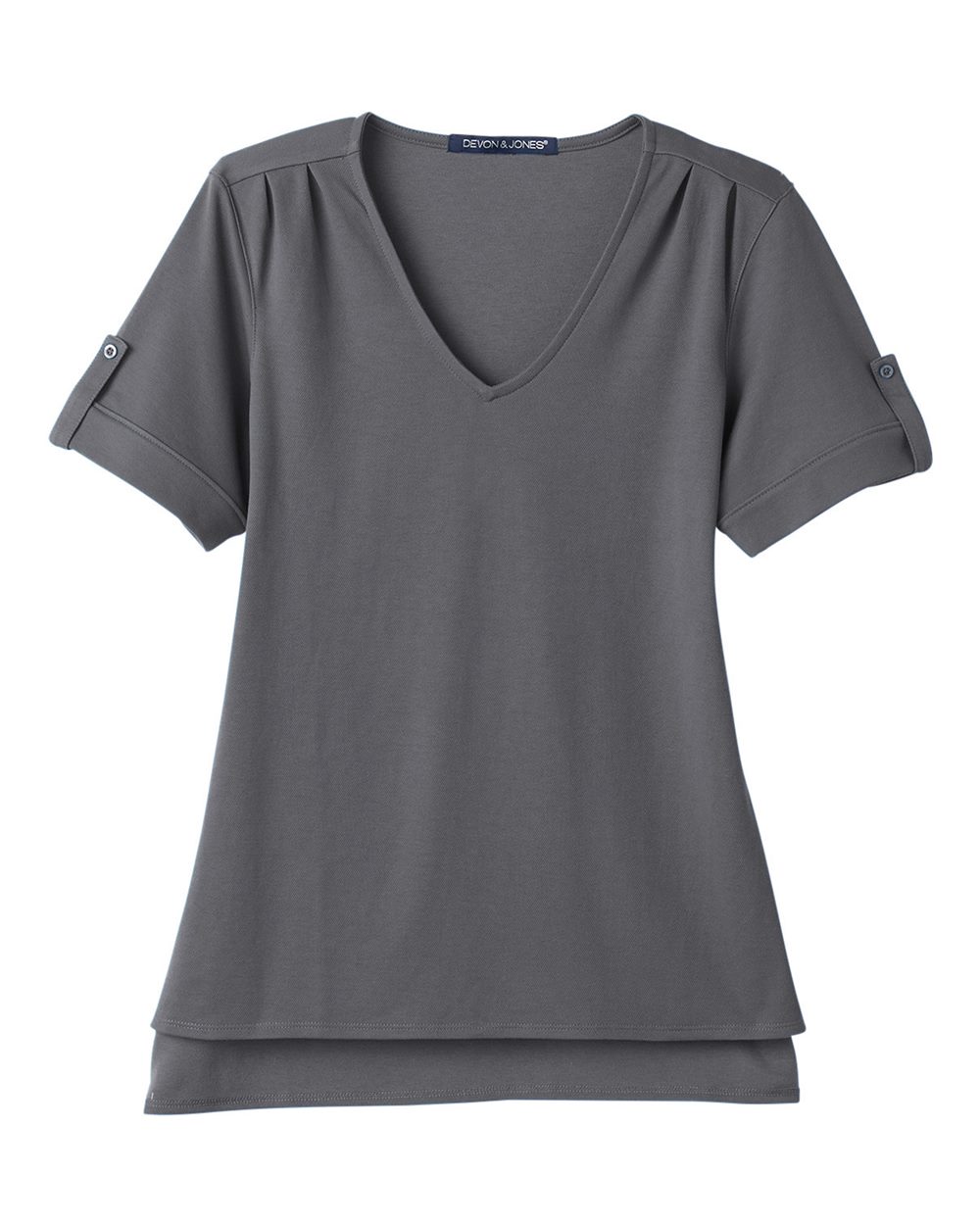 Women's CrownLux Performance® Plaited Rolled Sleeve Shirt | DG20WB