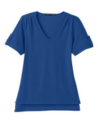 Camiseta de manga enrollada trenzada CrownLux Performance® para mujer | DG20WB