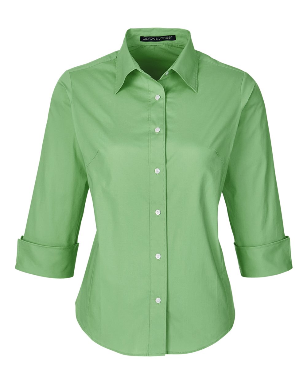 Women's Perfect Fit™ Three-Quarter Sleeve Stretch Poplin Dress Shirt | DP625W