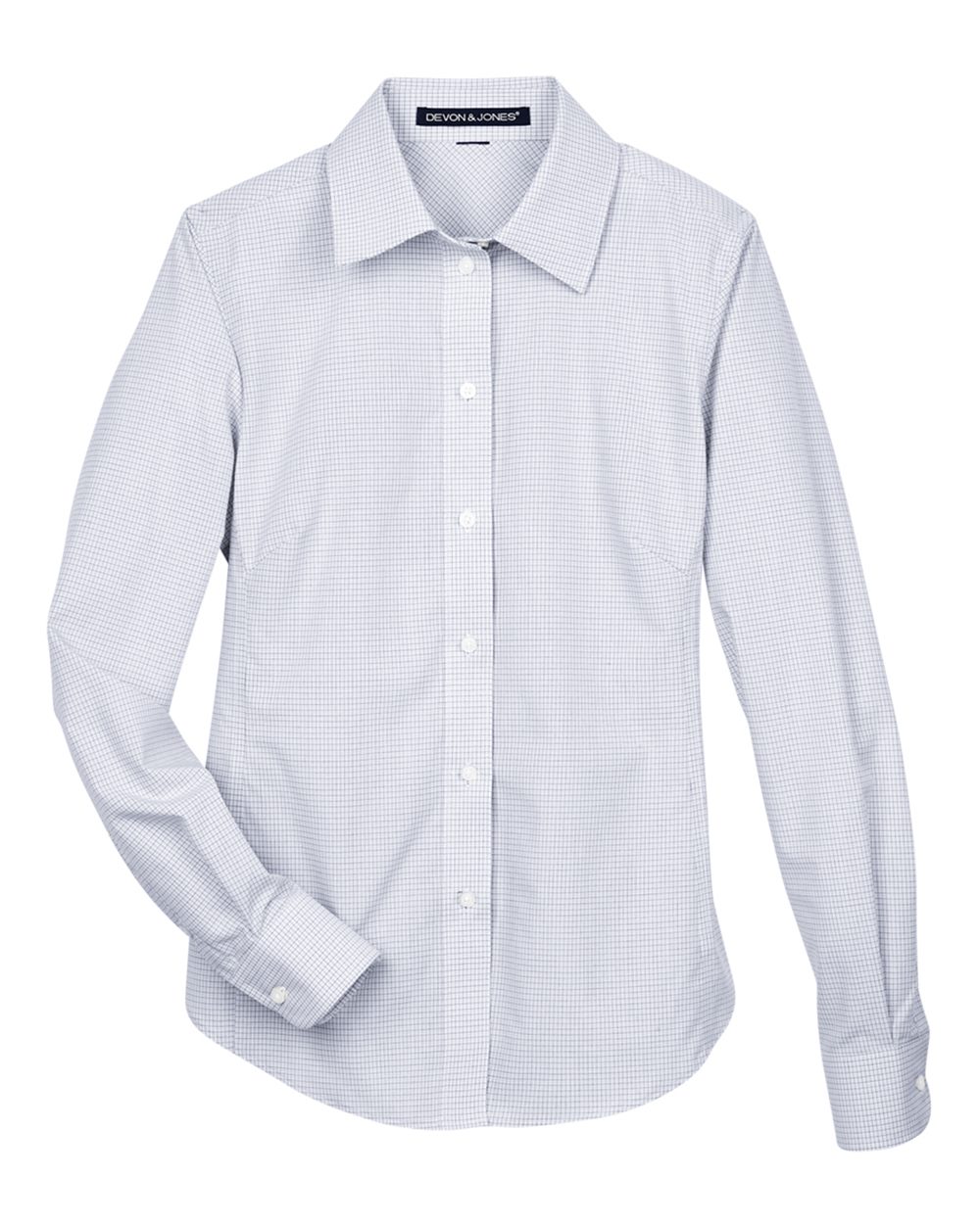 Women's Crown Collection® Micro Tattersall Woven Dress Shirt | DG510W