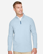 Men's CrownLux Performance® Clubhouse Micro-Stripe Quarter-Zip Pullover | DG480