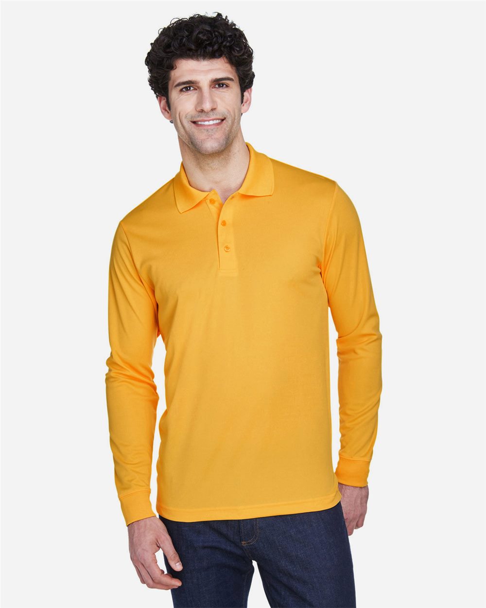 Men's Pinnacle Performance Long Sleeve Piqué Polo | 88192