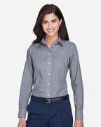 Women's Crown Collection® Gingham Check Woven Dress Shirt | D640W
