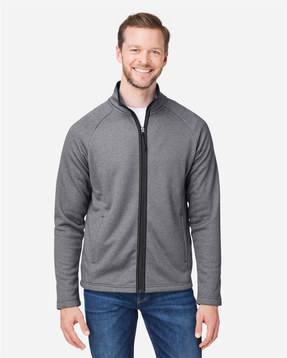 Men's Venture Heathered Stripe Full-Zip Jacket | CE72