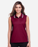 Women's CrownLux Performance® Plaited Tipped Sleeveless Polo | DG20SW