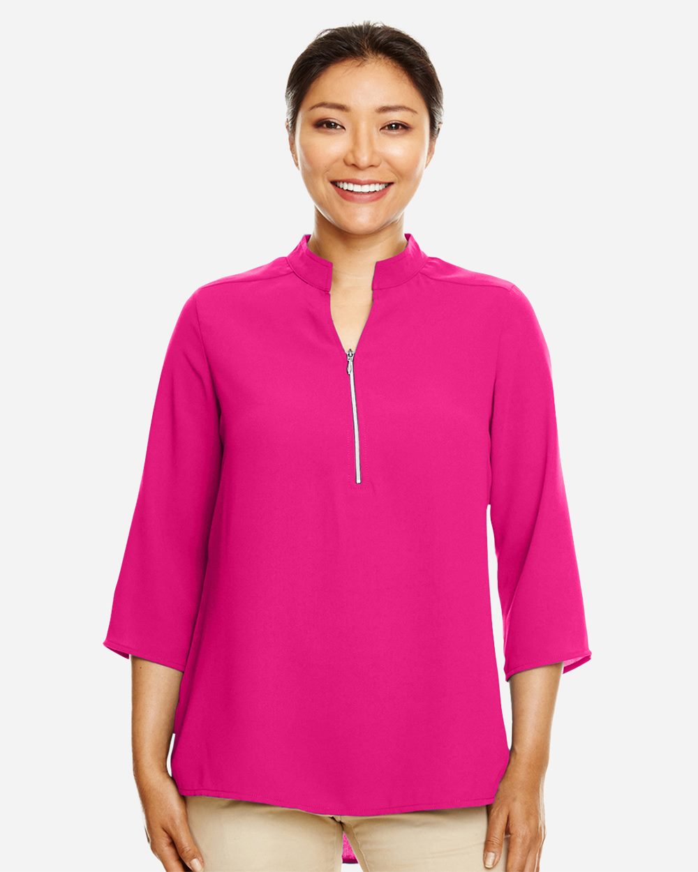 Women's Perfect Fit™  Three-Quarter Sleeve Crepe Tunic | DP611W