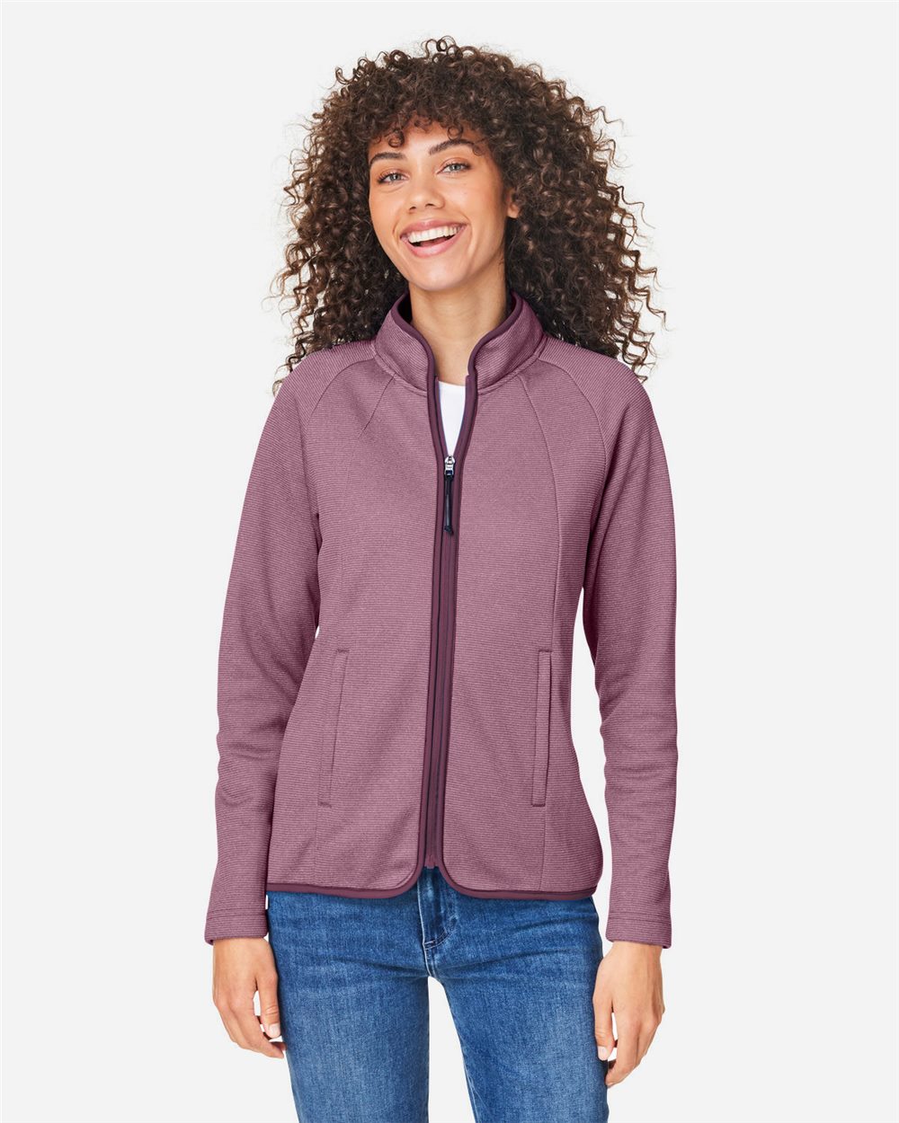 Women's Venture Heathered Stripe Full-Zip Jacket | CE72W