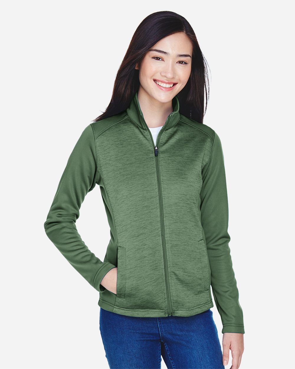 Women's Newbury Colorblock Mélange Fleece Full-Zip Jacket | DG796W