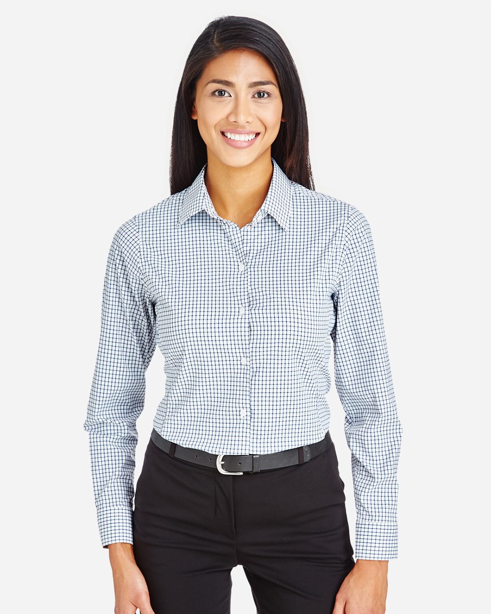 Women's CrownLux Performance® Micro Windowpane Woven Dress Shirt | DG540W