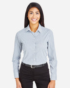 Women's CrownLux Performance® Micro Windowpane Woven Dress Shirt | DG540W