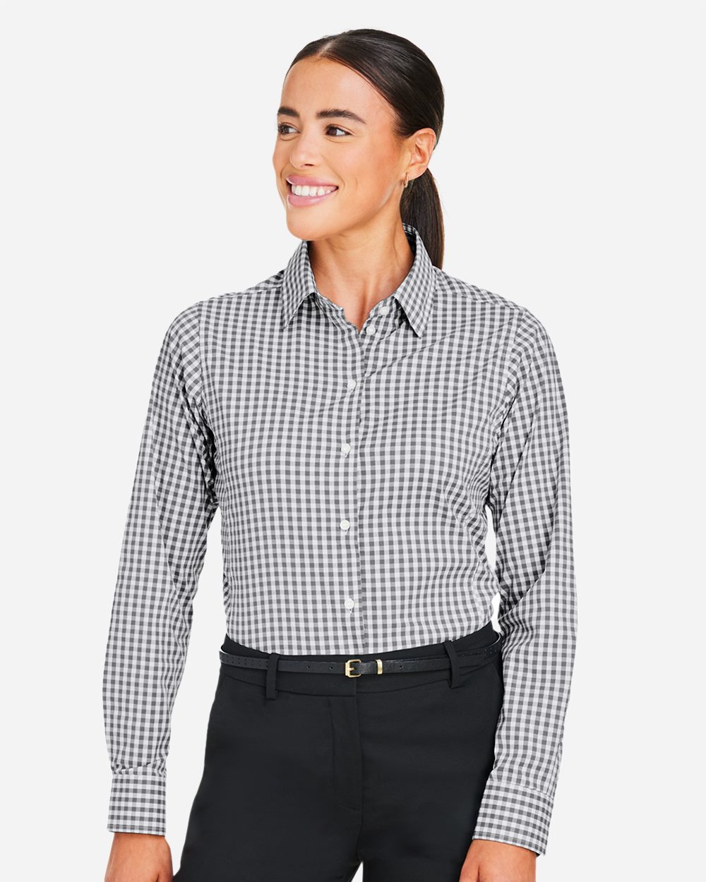 Women's CrownLux Performance® Gingham Dress Shirt | DG536W