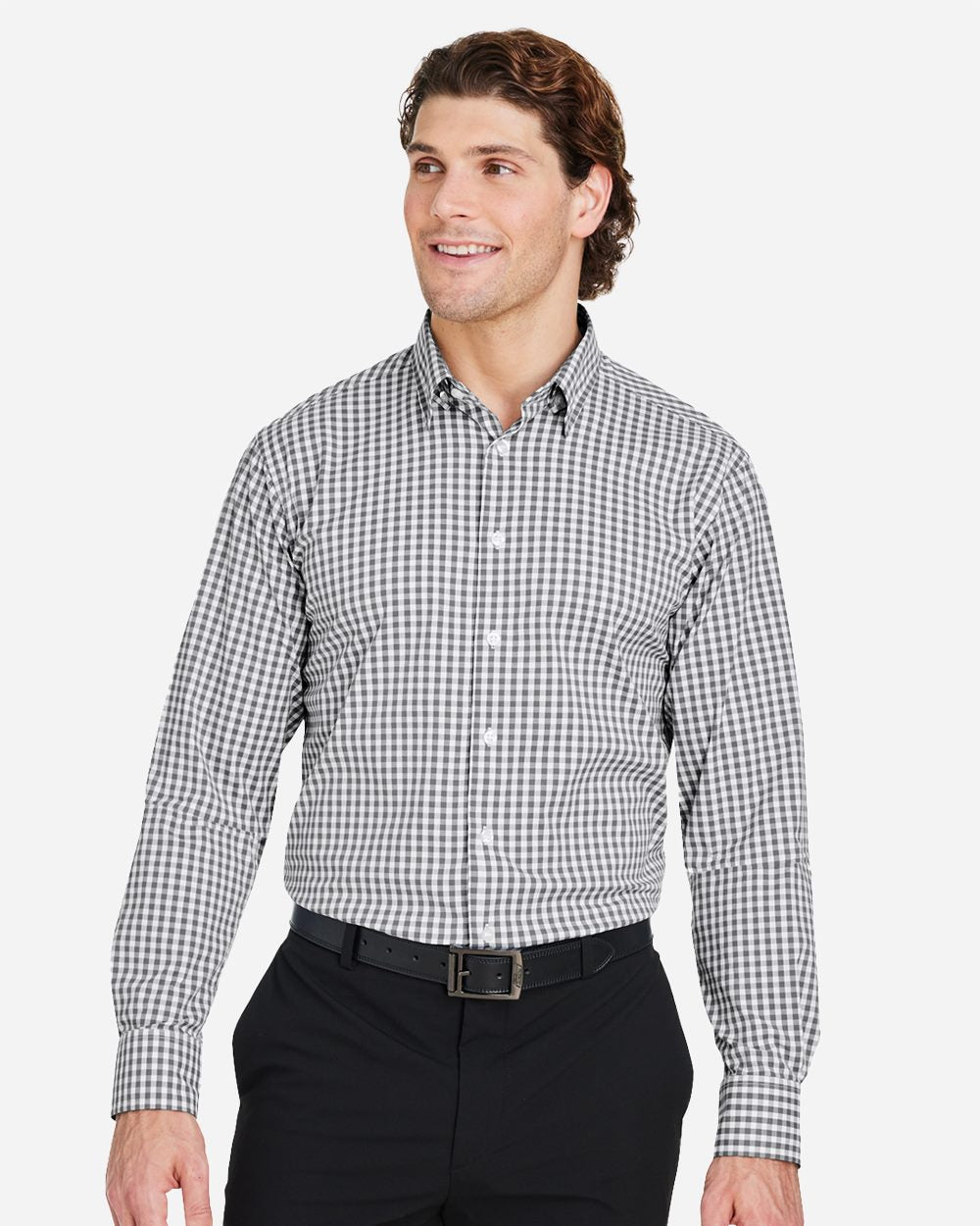 Men's CrownLux Performance® Gingham Dress Shirt | DG536
