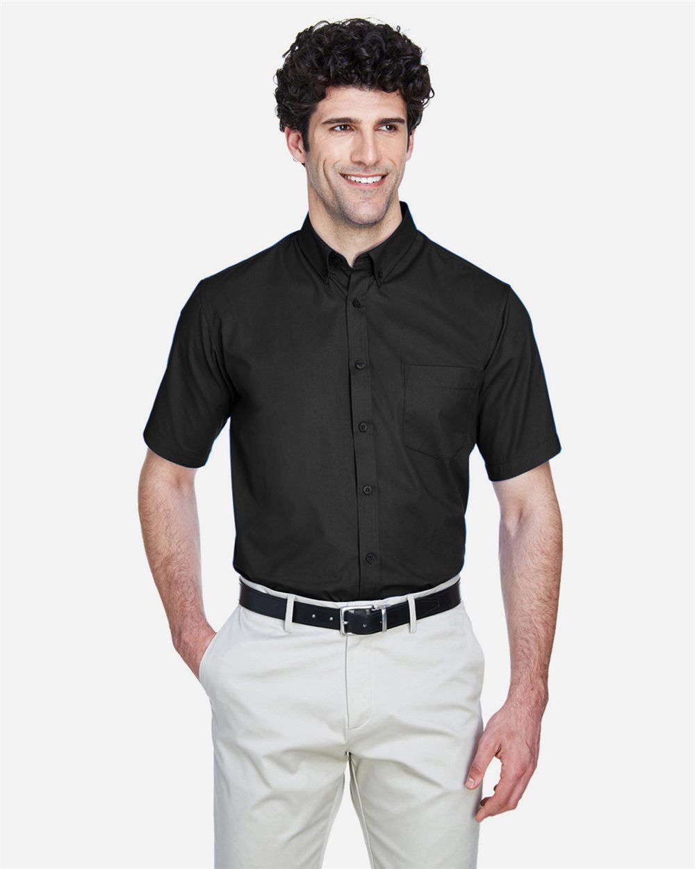 Men's Tall Optimum Short Sleeve Twill Dress Shirt | 88194T