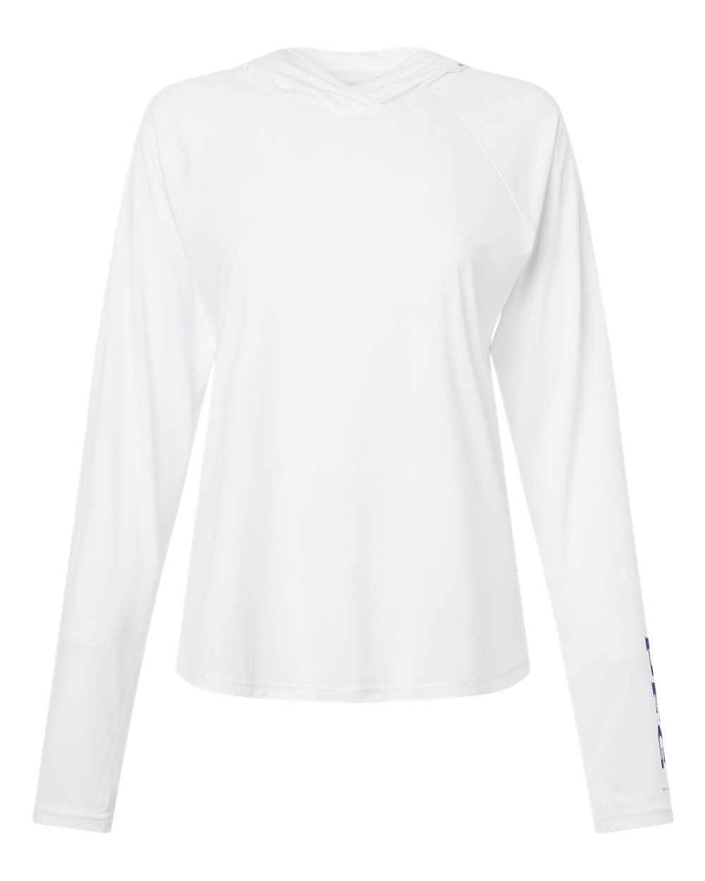 Columbia 216061 Women's PFG Tidal Tee Hooded Long Sleeve - White/ Nightshade