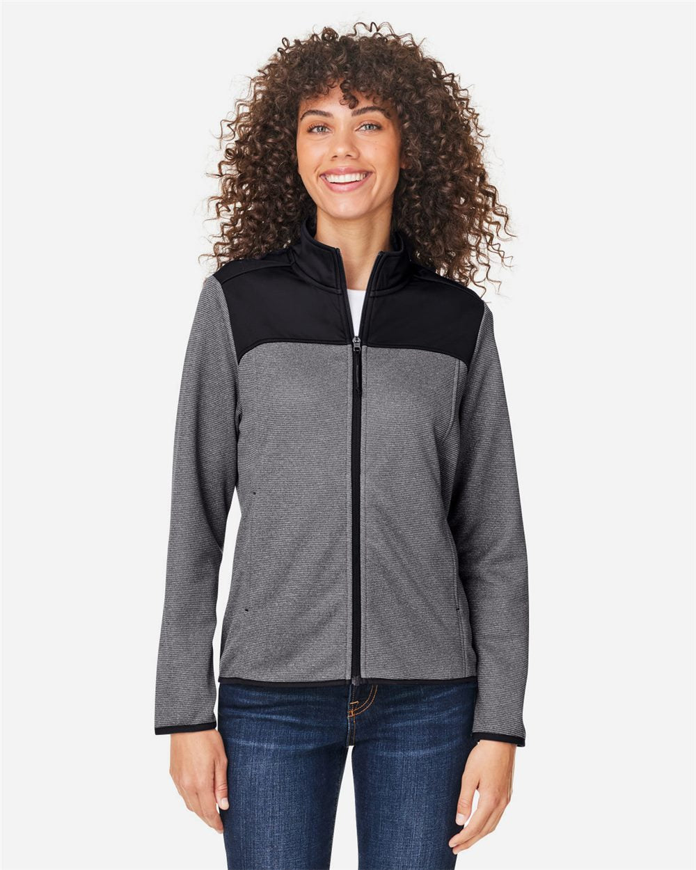 Women's Venture Heathered Stripe Hybrid Jacket | CE74W