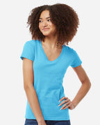 Women's Fine Jersey V-Neck T-Shirt | 214