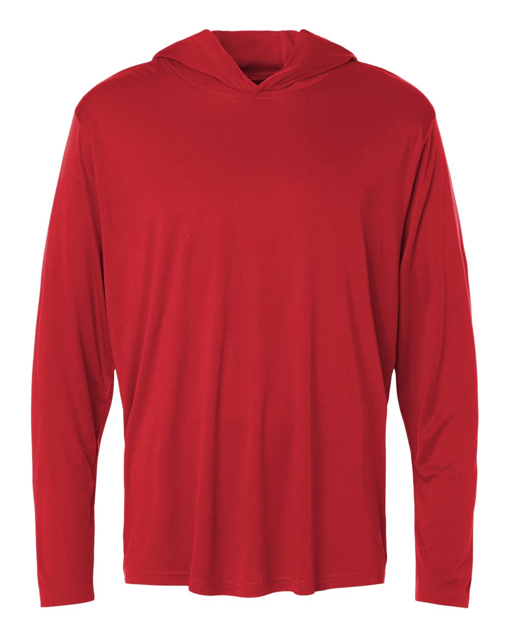 AllPro 48510 Unisex Pro-Lock Performance Hooded Long Sleeve T-Shirt - Red