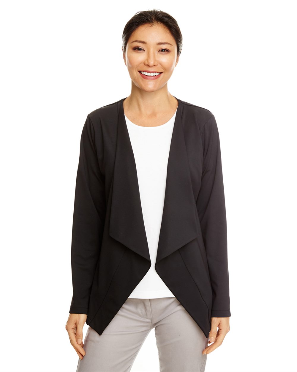 Women's Perfect Fit™ Draped Open Cardigan Blazer | DP465W