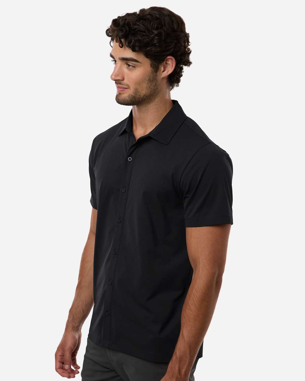 Men's Pro-Flex Sorona® Button Down Short Sleeve Shirt | 41SPSS