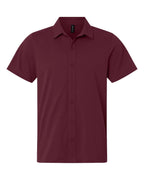 Men's Pro-Flex Sorona® Button Down Short Sleeve Shirt | 41SPSS