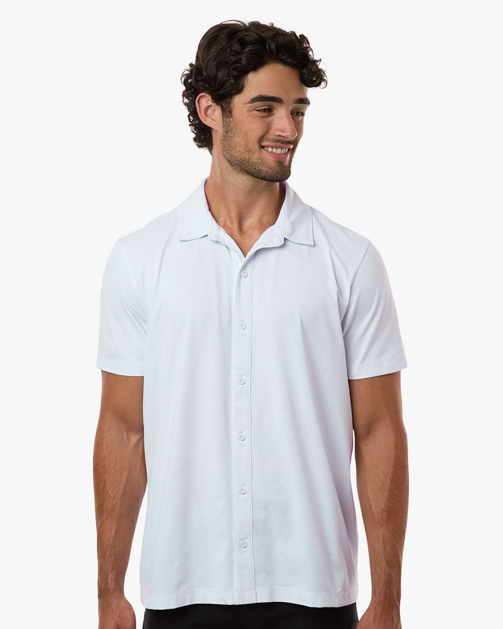 Men's Pro-Flex Sorona® Button Down Short Sleeve Shirt | 41SPSS