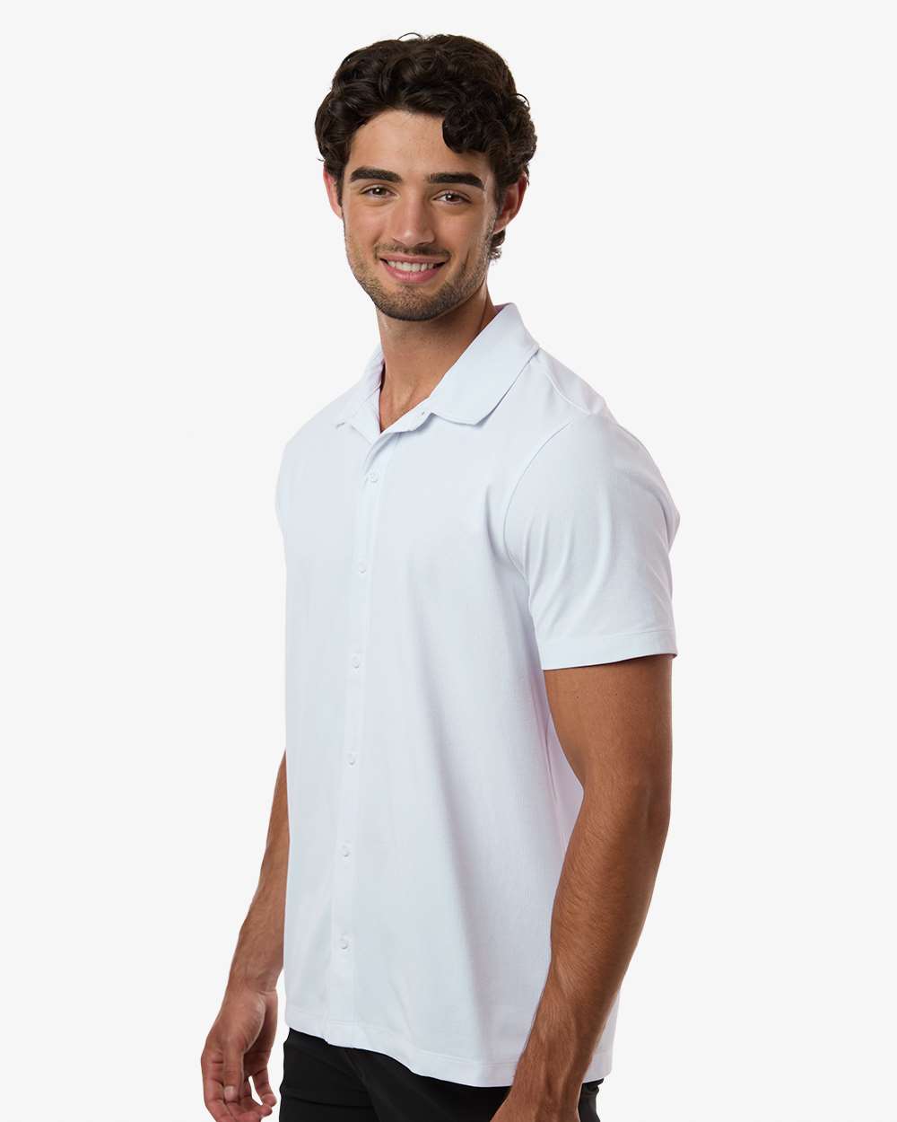 Men's Pro-Flex Sorona® Button Down Short Sleeve Shirt | 41SPSS