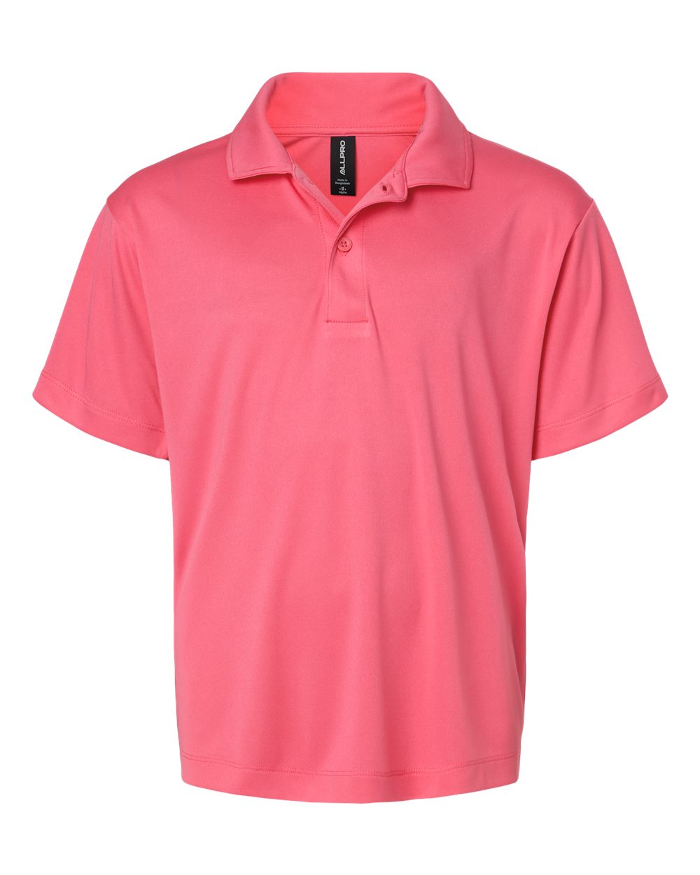 AllPro 41800Y Youth Pro-Lock Performance Polo - Bright Pink
