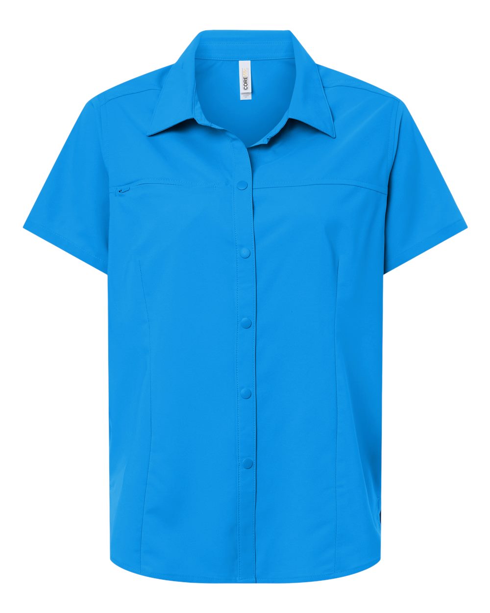 CORE365 CE520W Women's UltraUVP Shoreline Short Sleeve Staff Shirt - Electric Blue