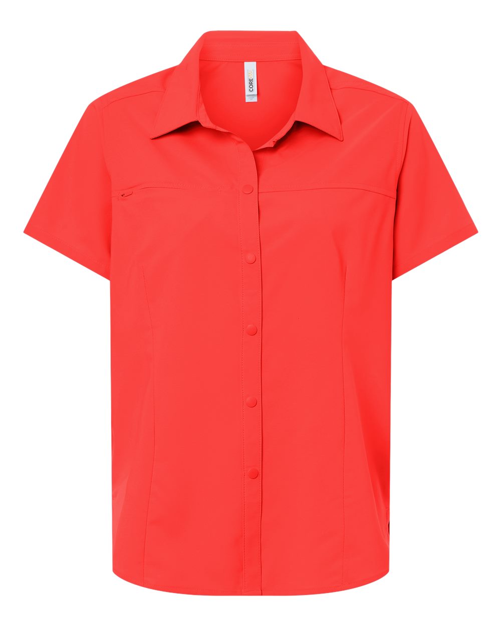 CORE365 CE520W Women's UltraUVP Shoreline Short Sleeve Staff Shirt - Marina Red