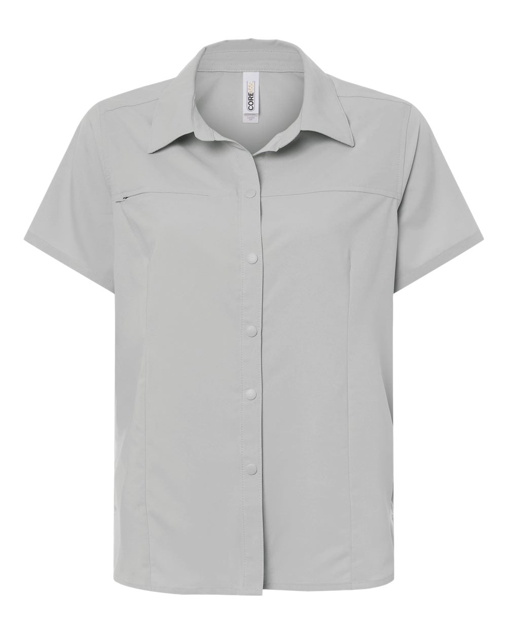 CORE365 CE520W Women's UltraUVP Shoreline Short Sleeve Staff Shirt - Platinum