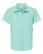 Women's UltraUVP Shoreline Short Sleeve Staff Shirt | CE520W