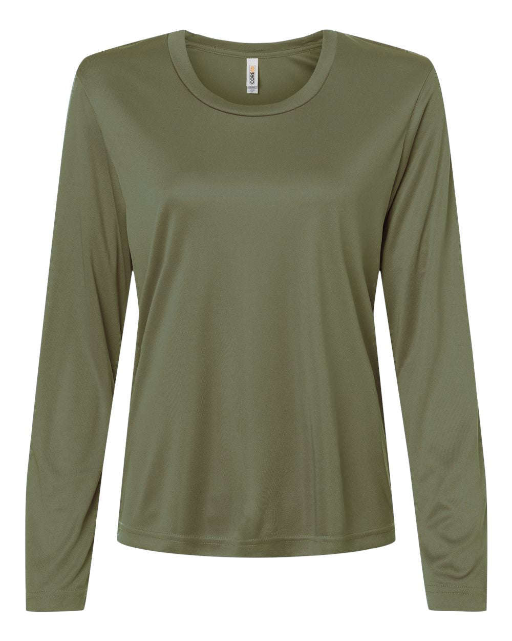 CORE365 CE10LW Women's Capital Performance Long Sleeve T-Shirt - Military Green