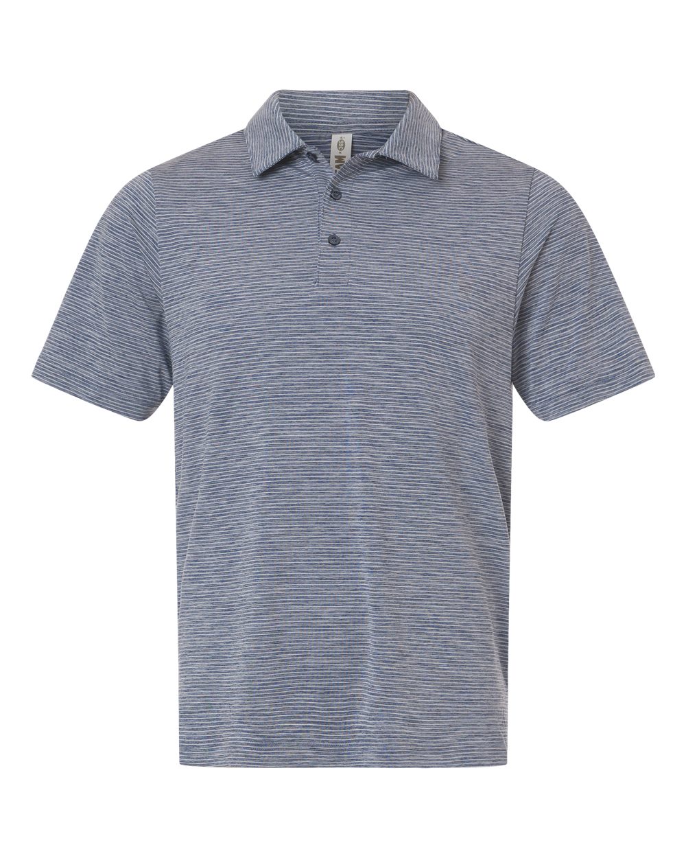 Team 365 TT125 Men's Relay Heathered Stripe Polo - Sport Dark Navy Heather/ White